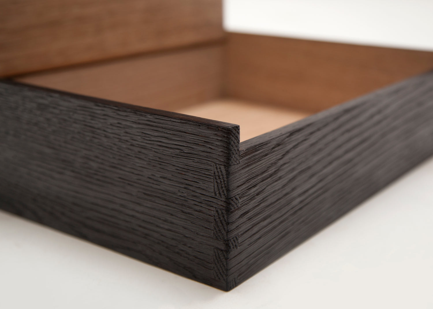 Scorched and Bleached English Oak Dovetailed Jewelry Box