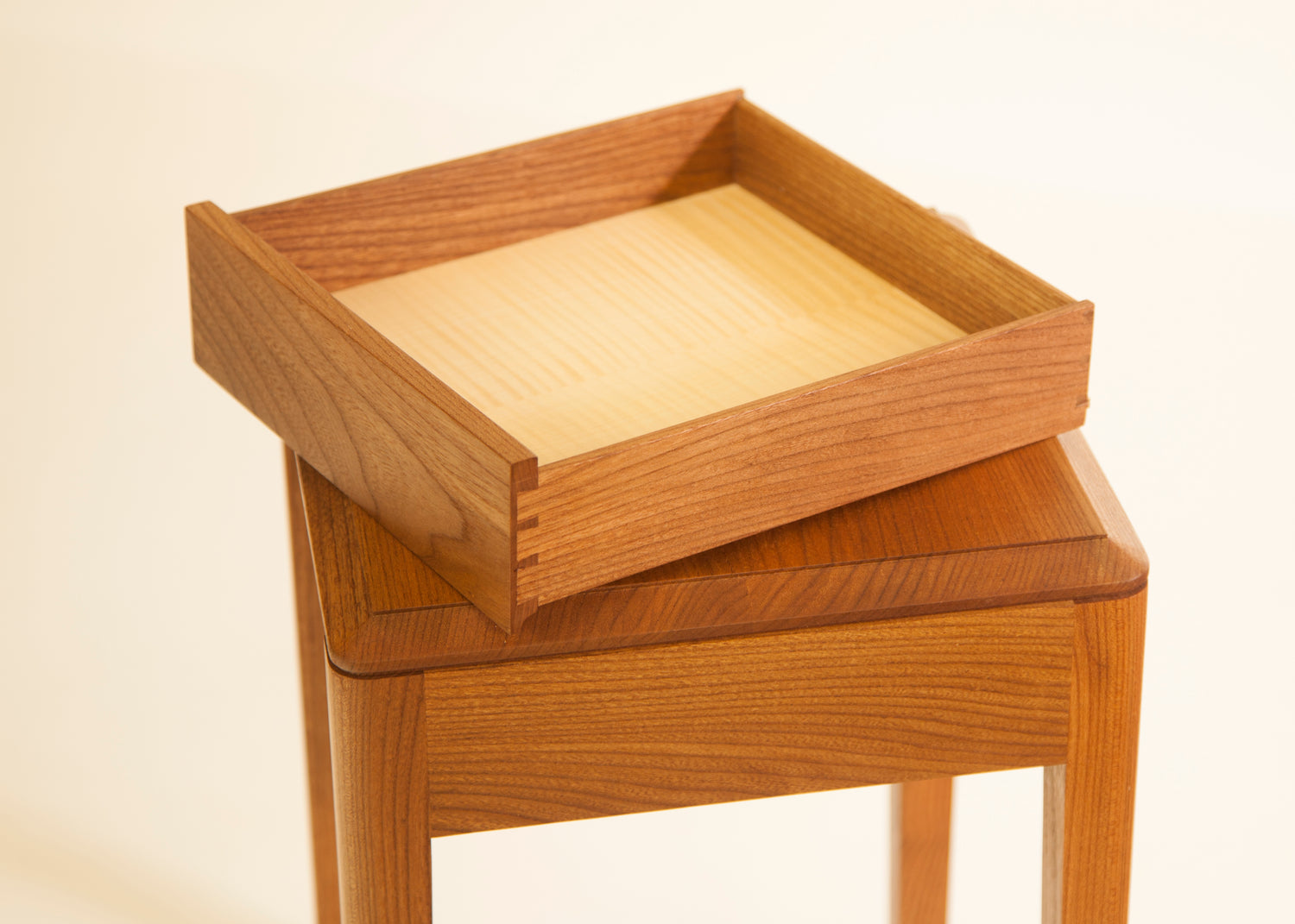 Traditionally constructed Elm Side Table